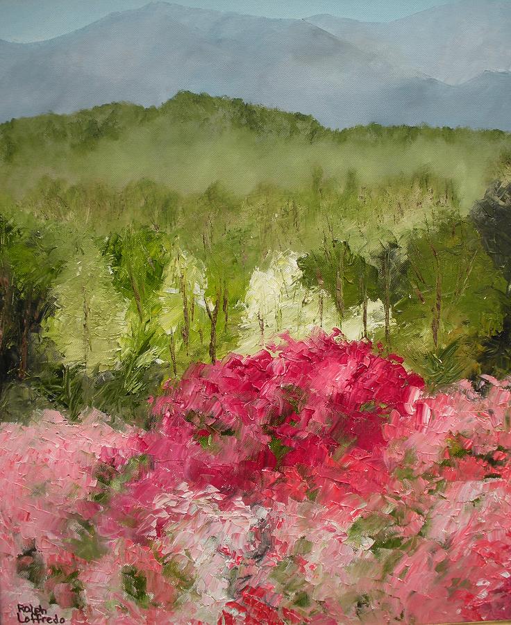 Mountain Scenes Painting - Azalea Mist by Ralph Loffredo