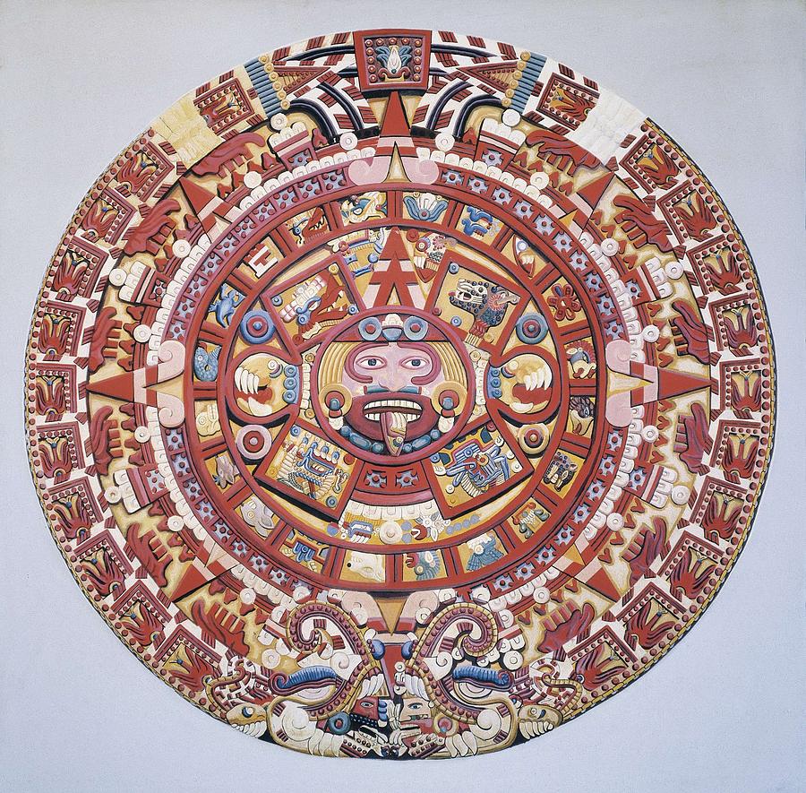 Aztec Calendar 1479, Also Named Piedra Photograph by Everett Fine Art