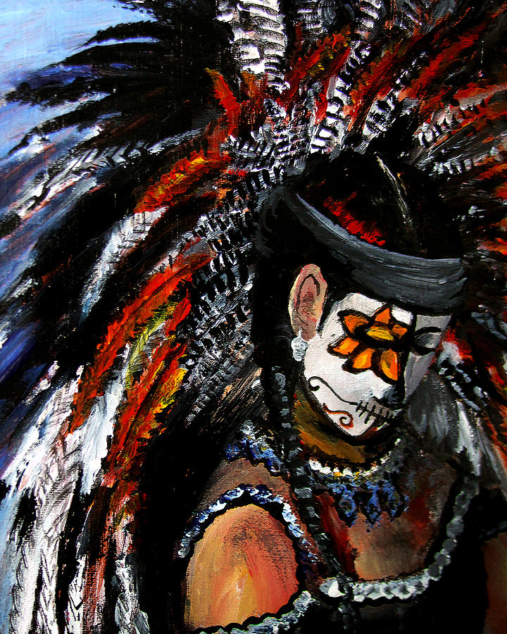 Aztec Celebration Painting by Frank Botello