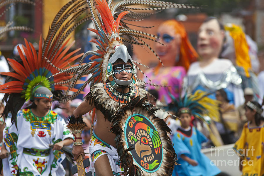 Aztec Dancers - Independence Day Mexico Photograph by Craig Lovell