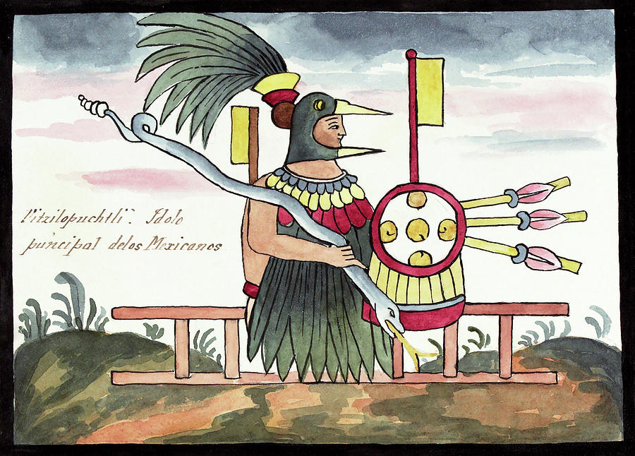 Snake Photograph - Aztec Deity Huitzilopochtli by Library Of Congress