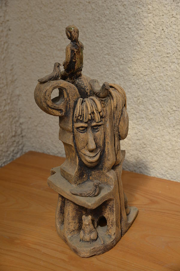 Aztec Fantasy Surreal front image 1 Sculpture by Rachel Hershkovitz