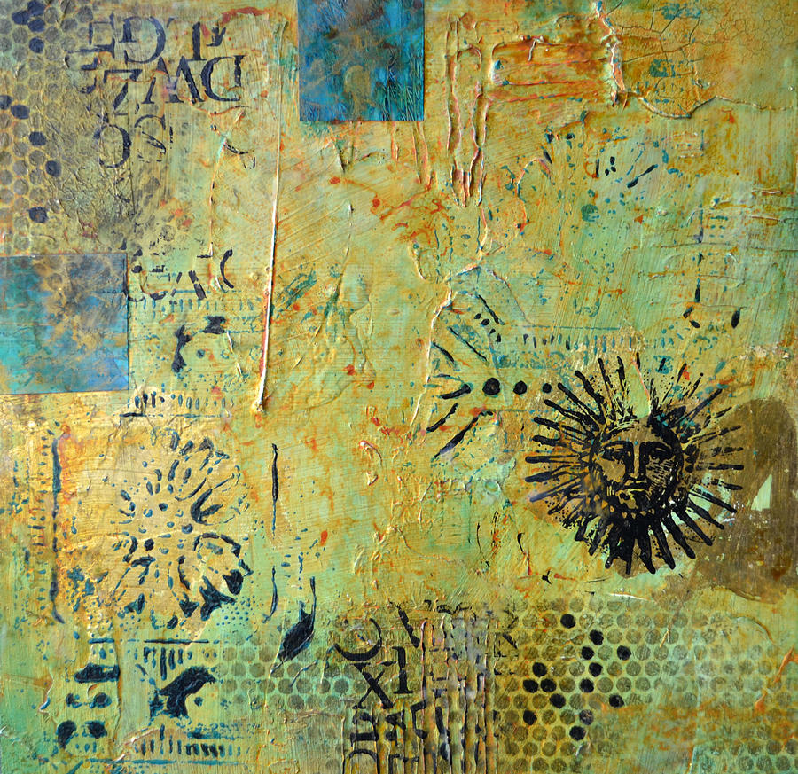 Aztec Sun II Painting by Filomena Booth