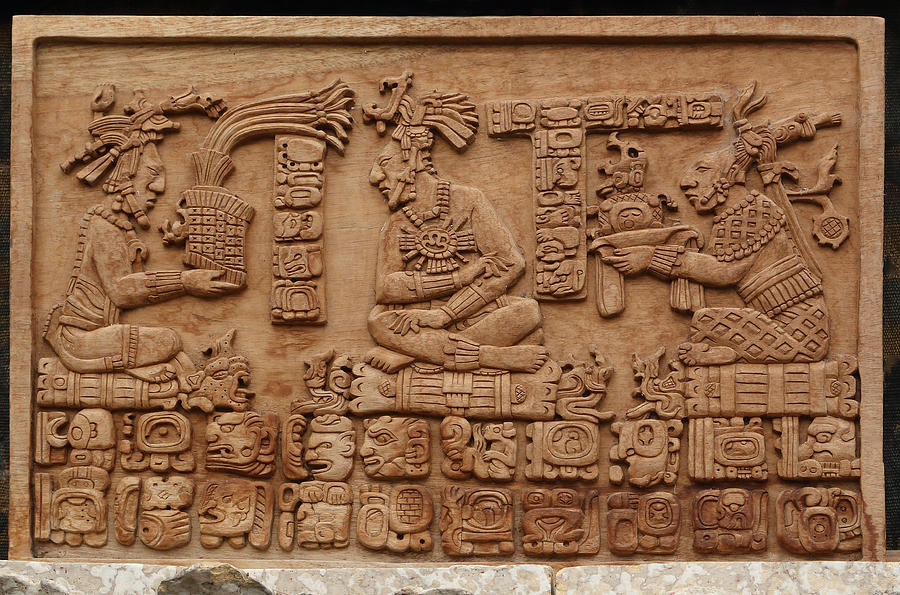 Aztec Woodcarving Tablets Photograph by Viktor Savchenko
