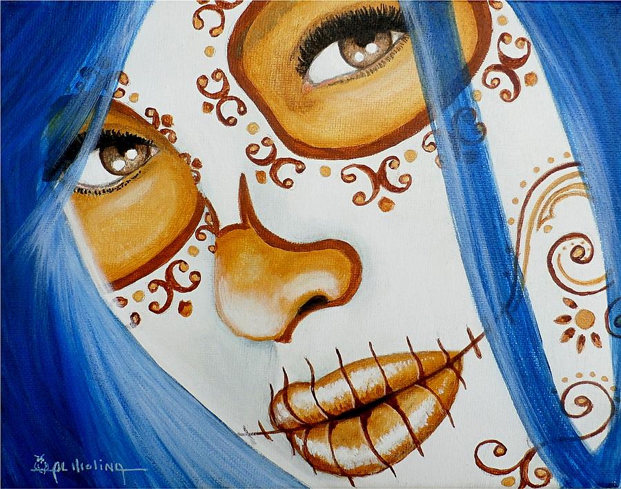 Azul se Ilumina mi Mundo Painting by Al  Molina