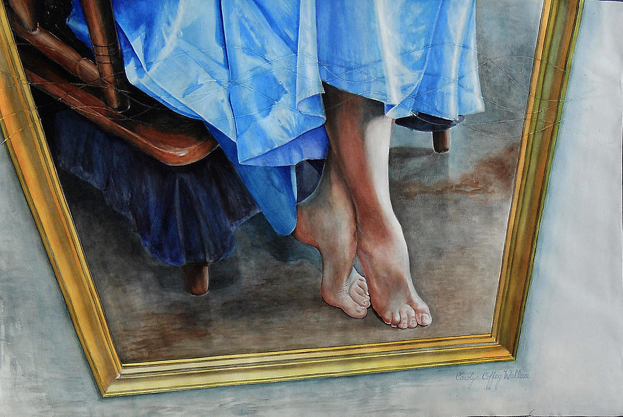 Through the Looking Glass- A Vision in Azure, Prelude to a Dance Painting by Carolyn Coffey Wallace