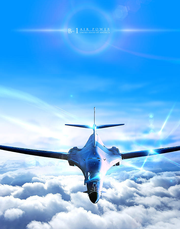 B-1 Lancer Into The Blue Digital Art by Reggie Saunders | Fine Art America