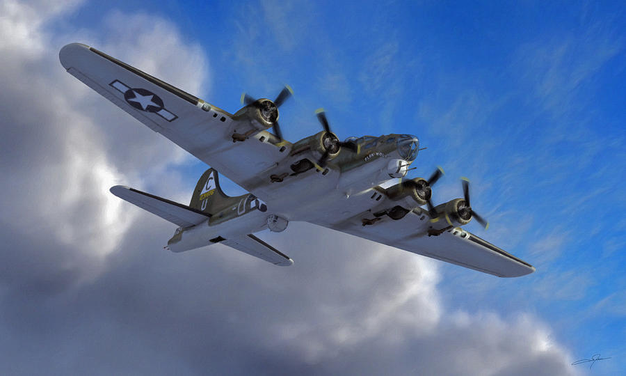 Airplane Digital Art - B-17 Flying Fortress by Dale Jackson