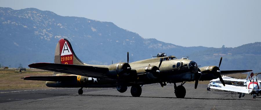 B-17 Taxis To Park Photograph
