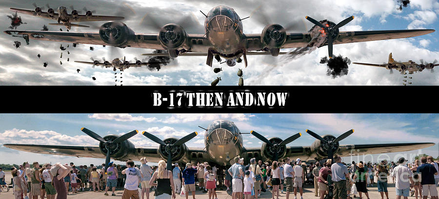 B-17 Then and Now Photograph by Tom Brickhouse