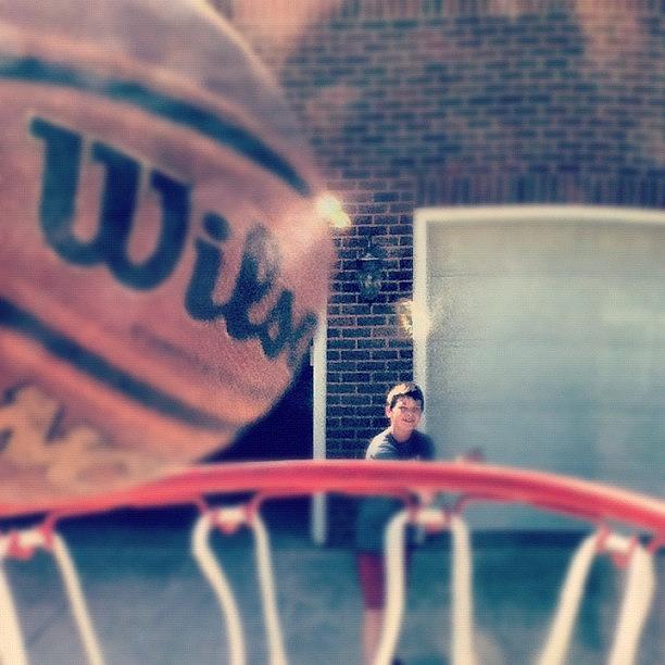 Basketball Photograph - B Ball With My Bro #basketball #hoops by Alex Mabry