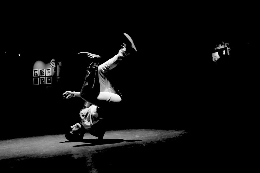 Black And White Photograph - B Boy 5 by D Justin Johns