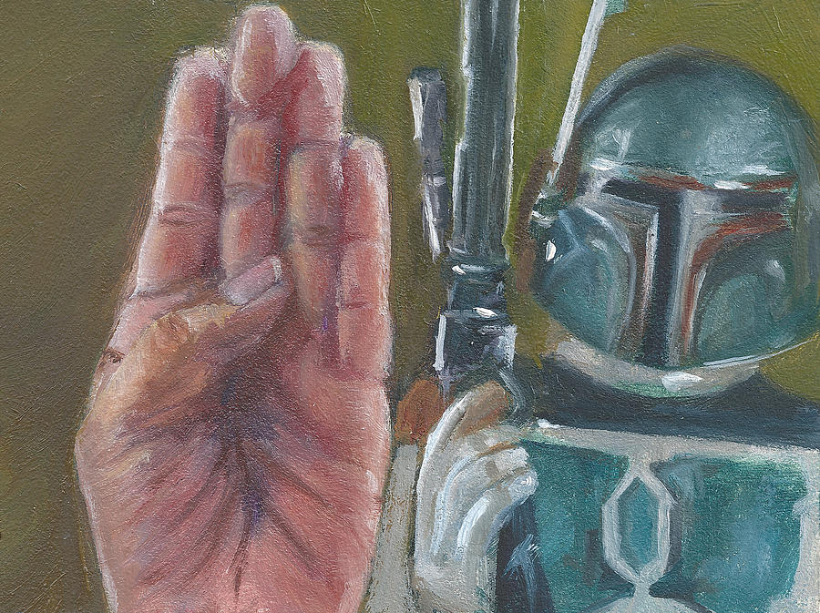 B is for Boba Fett Painting by Jessmyne Stephenson