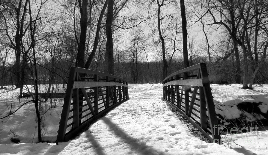 B W Bridges To Other Worlds Photograph by Art Dingo