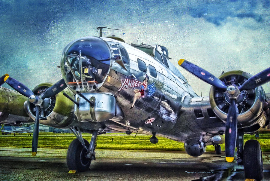 B17 Yankee Lady Textured Sky Photograph by Thomas Woolworth | Fine Art ...