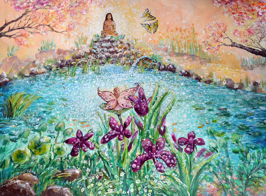 Babajis Pond Painting by Ashleigh Dyan Bayer