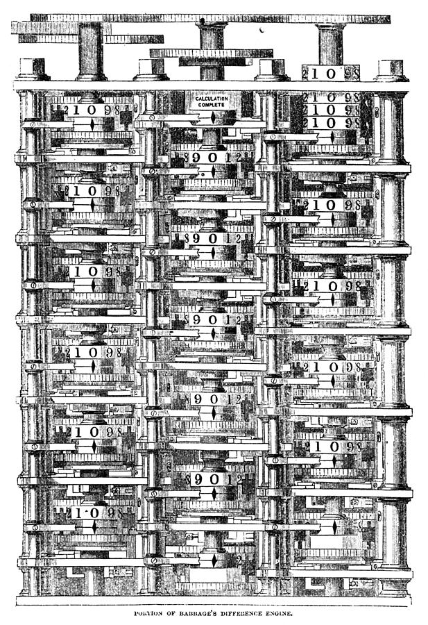1864 Photograph - Babbage Calculator, 1864 by Granger