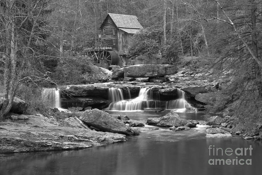 Babcock State Park Black And White Photograph by Adam Jewell