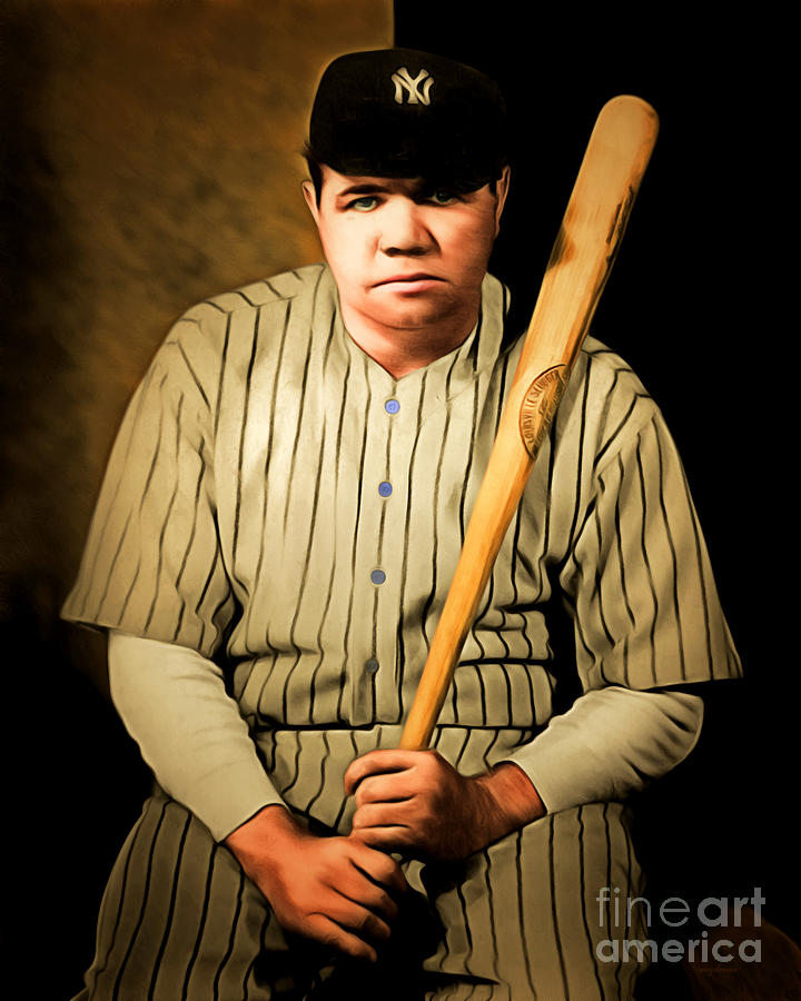 Major League Movie Photograph - Babe Ruth 20141220 brunaille by Wingsdomain Art and Photography