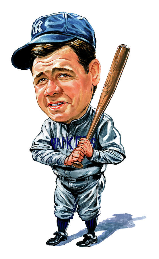 Babe Ruth Painting by Art  