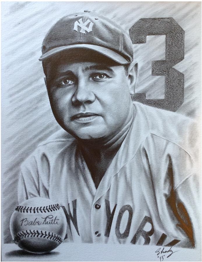 Babe Ruth Drawing by Jorge Hernandez.