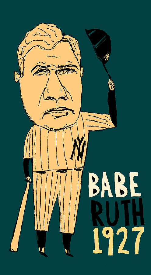 Babe Ruth Painting - Babe Ruth New York Yankees by JB Perkins Babe Ruth Painting - Babe Ruth New York Yankees by JB Perkins
