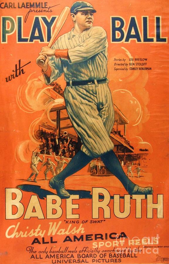 Babe Ruth - Play Ball Painting by Thea Recuerdo