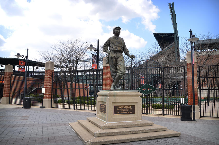 Baltimore Photograph - Babe Ruth Statue Baltimore by Bill Cannon
