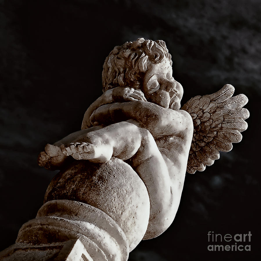 New Orleans Photograph - Baby Angel Statue New Orleans by Kathleen K Parker