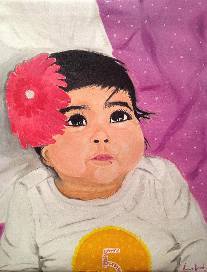 Baby Annika Painting by Brindha Naveen