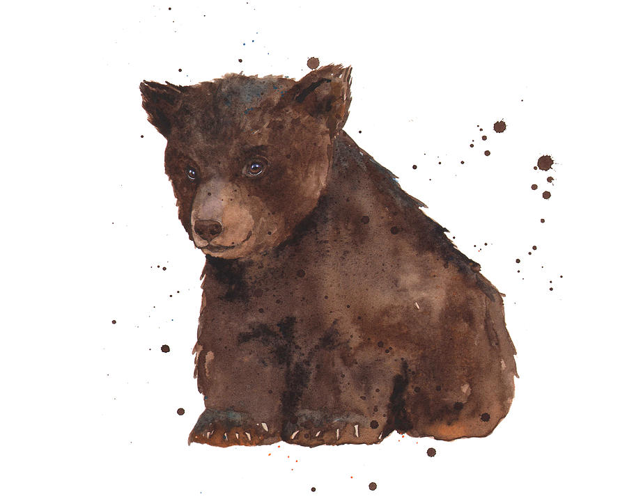 Bear Painting - Baby Bear by Alison Fennell