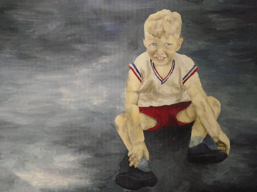 Portrait Painting - Baby Bill  by Mary Ellen Anderson