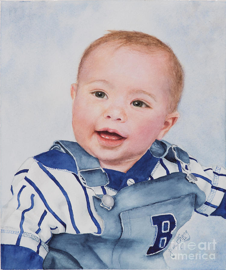 Baby Boy Painting by Jean A Chang