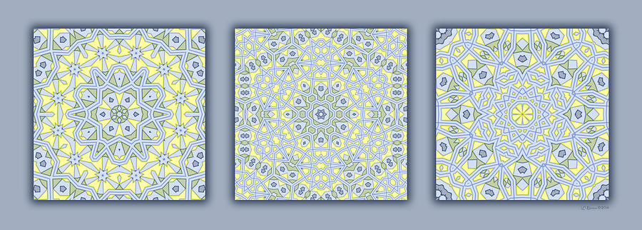 Kiss Me Blue Kaleidoscopes #6 Digital Art by Lynn Evenson
