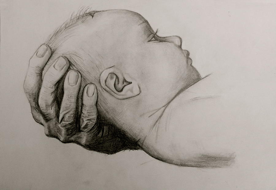Baby Drawing by Caroline Reid