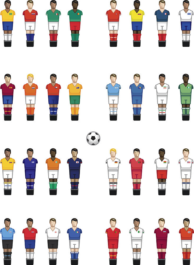 Baby foot international players Drawing by TPion