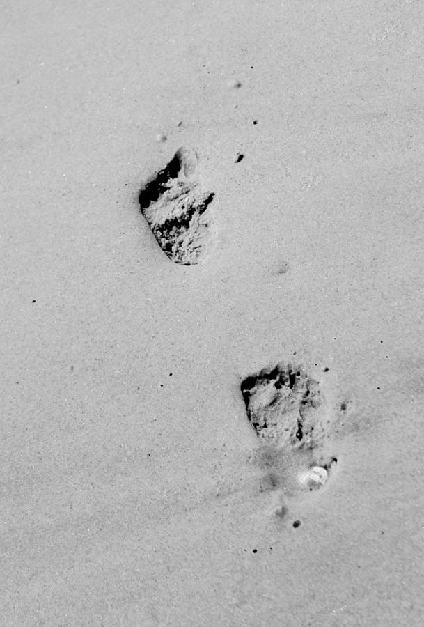 Beach Photograph - Baby Footprints On The Beach by Cynthia Guinn
