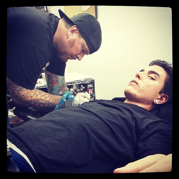 Painful Photograph - Baby Getting His Second Tattoo Of His by Kelsey Mckenzie