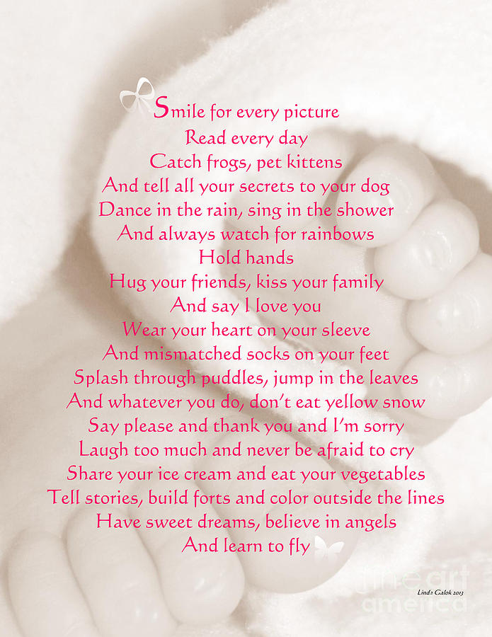 baby girl poem with feet
