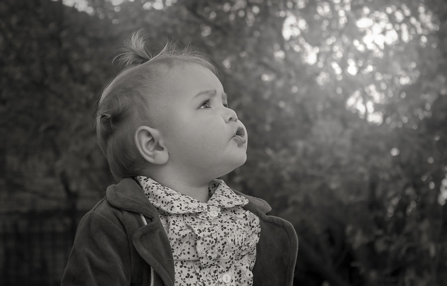 Portrait Photograph - Baby Girl by Fitim Bushati