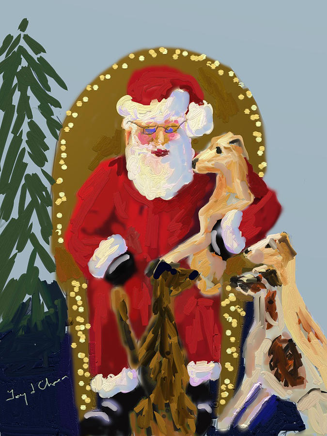 Santa Claus Painting - Baby Greys by Terry  Chacon