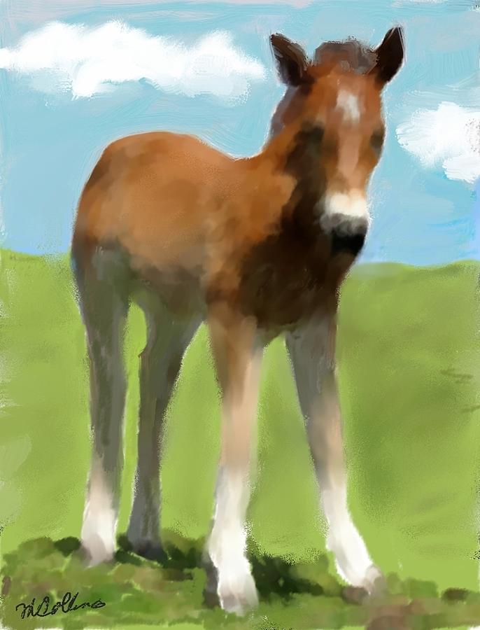 Baby Horse Painting by Mary M Collins