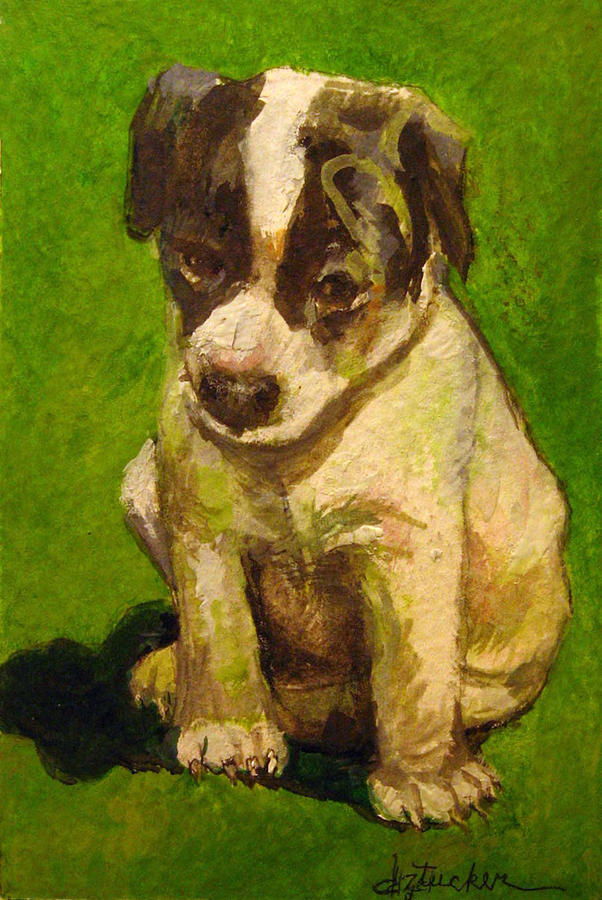 Baby Jack Russel Painting by Donna Tucker