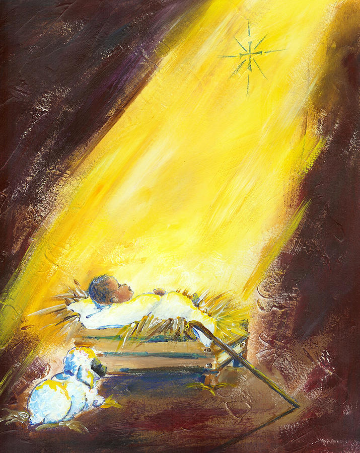 Baby Jesus Painting by Katrina Nixon