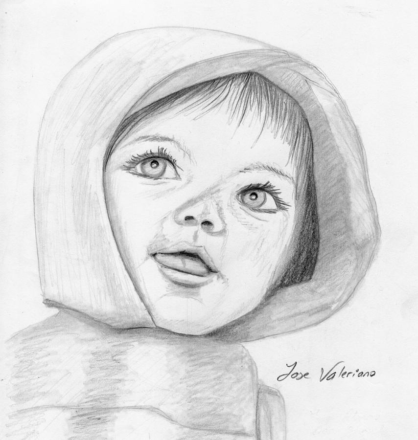 Baby Drawing - Baby by Martin Valeriano