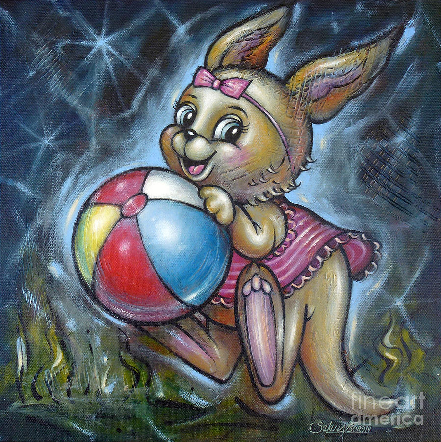 Baby Kangaroo 150911 #1 Painting by Selena Boron