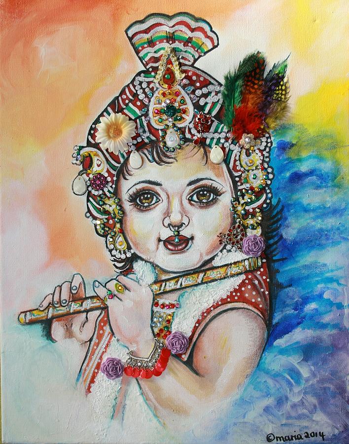 baby krishna paintings