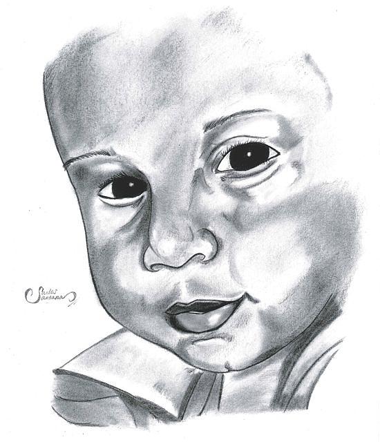 Baby Ky Drawing by Carlos Santana Trott | Fine Art America