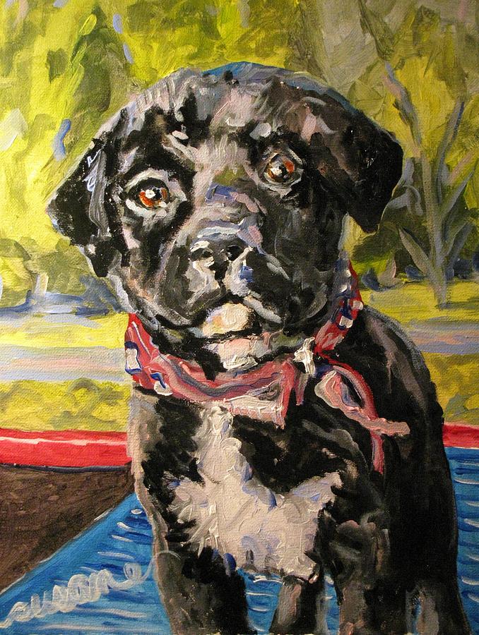 Dog Painting - Baby Lily Belle by Susan Elizabeth Jones