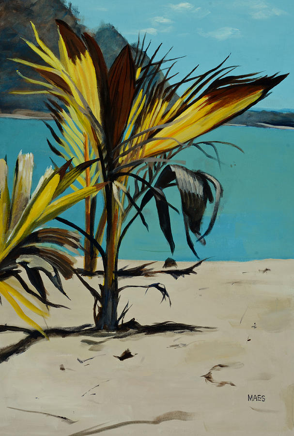 Baby Palm Painting by Walt Maes